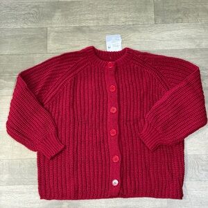 Women's Red Knit Sweater Size L